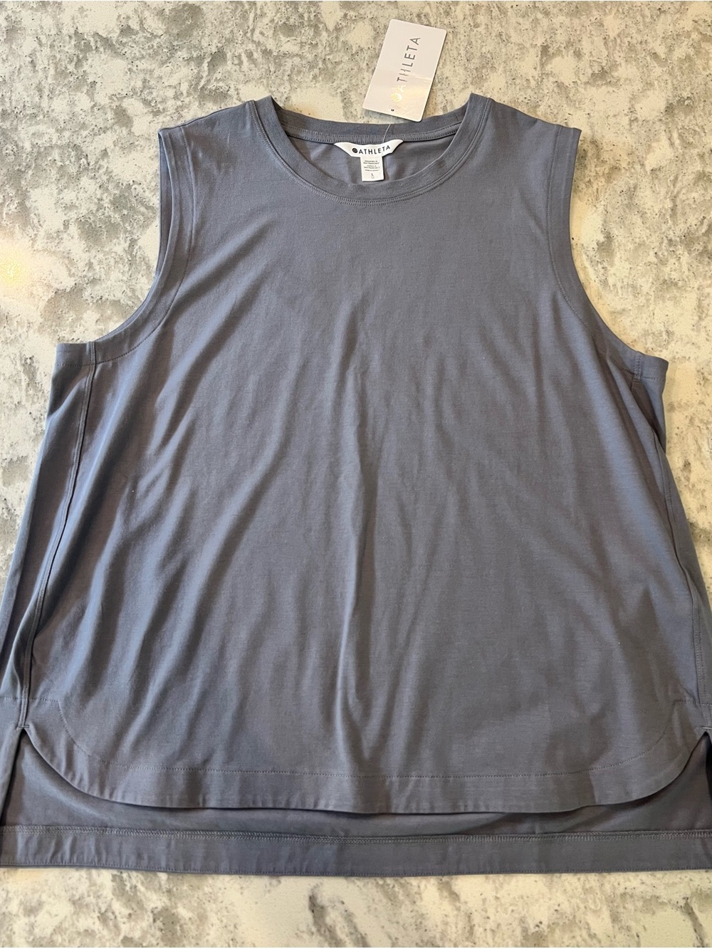 Athleta Slate Muscle Tank in Dusty Blue